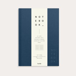 Notebook Textile A5 Mørkeblå Linjeret | Elegant Notesbog | Bakkeleg