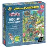 Jan van Haasteren Oldtimers Parcel Panic – puslespil med 1000 brikker og humoristisk motiv.