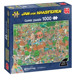 Jan van Haasteren Fairytale Forest – puslespil med 1000 brikker og eventyrligt motiv.