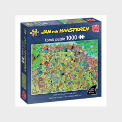Jan van Haasteren Seize the Cheese! – puslespil med 1000 brikker og humoristisk motiv.