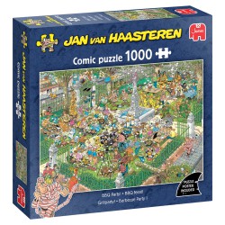 Jan van Haasteren BBQ Party! – puslespil med 1000 brikker og humoristisk grillfest.