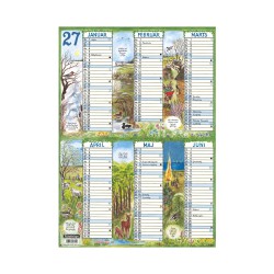 Overblikskalender A4 2027 | Årskalender | Bakkeleg