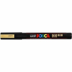 UNI POSCA PC-3M guld tusch med fin spids til kreative projekter.