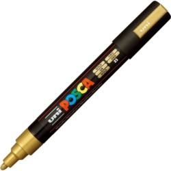 UNI POSCA PC-5M guld tusch med medium spids til kreative projekter.
