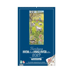 Lille Familiekalender 2027 med 4 kolonner til familiens aftaler.