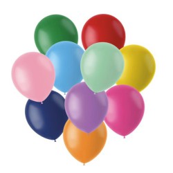Latexballoner Mat 21 cm – Blandede Farver 25 stk | Bakkeleg