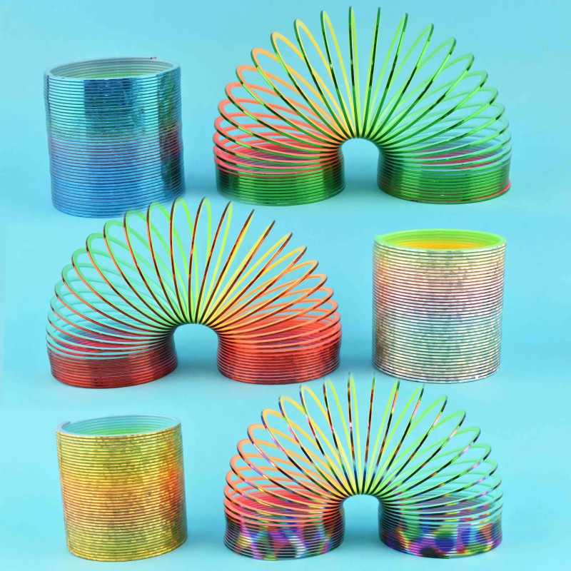 Spring Laser 10,5 cm | Farverig Springfjeder | Bakkeleg