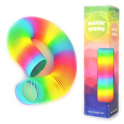 Spring Rainbow 7,5 cm – farverig springfjeder til leg og sjov.