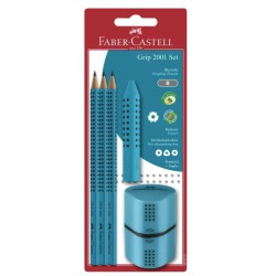 Faber-Castell Grip 2001 Blyantsæt Turkis 5 dele | Bakkeleg