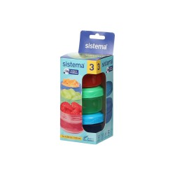Sistema Mini Bites To Go 130 ml – 3 små snackbokse til madpakken.