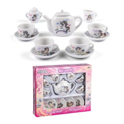 4-Girlz tesæt i porcelæn til hyggelige teselskaber og fantasifuld rolleleg.