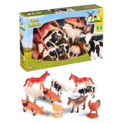 Farm Dyr i Box – sæt med 10 dele til fantasifuld bondegårdsleg.