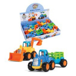 B-Beez Jr. Tractor med Friktion | Assorteret Køretøj | Bakkeleg