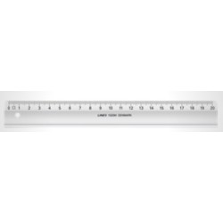 Linex 1020M skolelineal 20 cm til opmåling, tegning og skolearbejde.
