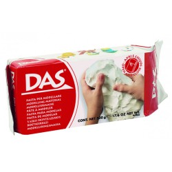 DAS hvidt modelleringsler 500 g – lufttørrende ler til kreative hobbyprojekter.