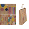 Gavepose i papir med balloner og lys, 25 x 8,5 x 34,5 cm – 4 assorterede designs.
