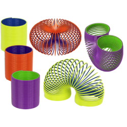 Tofarvet Spiral 9 cm Assorterede Farver | Fidget Legetøj | Bakkeleg