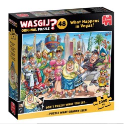 Wasgij Original 48 – What Happens in Vegas! underholdende puslespil med 1000 brikker.