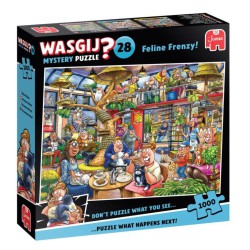 Wasgij Mystery 28 – Feline Frenzy! underholdende puslespil med 1000 brikker.