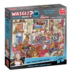 Wasgij Retro Mystery 10 – Spring Has Sprung! puslespil med 1000 brikker.