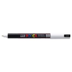 Uni POSCA PC-1MR Hvid 0,7 mm | Ekstra Fin Tusche | Bakkeleg
