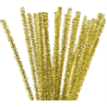 Chenille Glitter Guld 30 cm 24 stk. | 6 mm Chenille | Bakkeleg