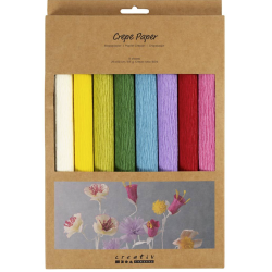 Crepepapir Standardfarver 25x60 cm 8 ark | 105 g | Bakkeleg