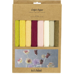 Crepepapir Douche Farver 25x60 cm 8 ark | 105 g | Bakkeleg