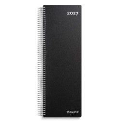 Spiralnoteringskalender Dag 2027 Sort PP-Plast | Bakkeleg