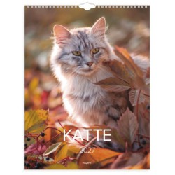 Mayland Vægkalender Katte 2027 med flotte billeder af katte og månedlig kalenderoversigt.
