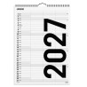 Mayland Familiekalender Black & White 2027 | 3 Kolonner | Bakkeleg