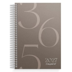 Mayland Dagkalender 2027 Mønstret Karton | Dag pr. Side | Bakkeleg