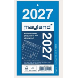 Mayland Afrivningskalender 2027 med Bagsidetekst | Bakkeleg