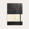 Mayland Forma Deluxe A5 ugekalender 2027 i sort kunstskind med cremefarvet papir.