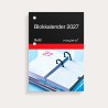 Blokkalender refill 2027 med dag pr. opslag, timeinddeling kl. 8-18 og månedsoversigt.