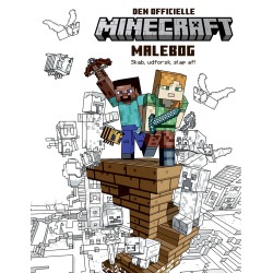 Den officielle Minecraft malebog med mere end 60 detaljerede illustrationer til farvelægning.