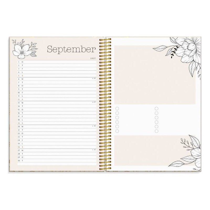 Life Planner Bloom 2027 – Kalender og planner | Bakkeleg Brædstrup