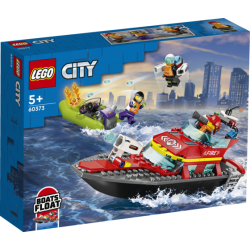 LEGO City 60373 Brandvæsnets redningsbåd | Bakkeleg Brædstrup