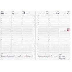 System A5 ugekalender højformat refill til kalenderåret 2027.