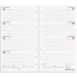 System PP International ugekalender i tværformat – refill til kalenderåret 2027.