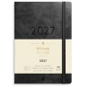 A6 Forma Deluxe ugekalender 2027 i tværformat med sort kunstskind.