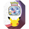 Pokémon Mega Evolution: 30th Celebration Collector's Tin med Greninja ex foil-promokort og 4 booster packs.