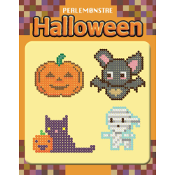 Perlemønstre: Halloween – bog med uhyggelige perlemønstre med flagermus, hekse, zombier og meget mere.