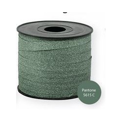 Grøn glitter gavebånd – 10 mm bredt og 50 meter langt til flot og festlig gaveindpakning.