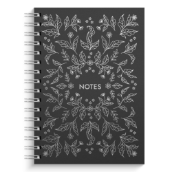 Notebook A5 Silver Flower | Burde notesbog | Bakkeleg Brædstrup