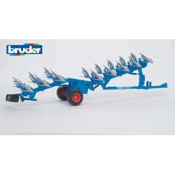 Bruder 02331 LEMKEN Vari-Titan vendeplov i blå med drejelig plov og transporthjul i skala 1:16.