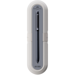 Faber-Castell Avori Ballpoint XB kuglepen i graphite grey med elegant grønt design til skole, kontor og hverdag.