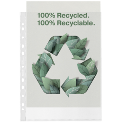 A4 Plastlommer Recycled 70 my | Præget PP, 100 stk. | Bakkeleg Brædstr