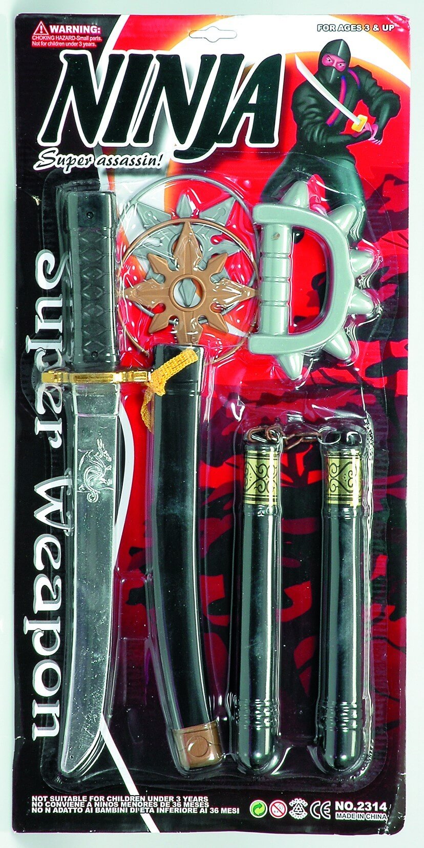 NINJASÆT MED 6 DELE SVÆRD MM 42328