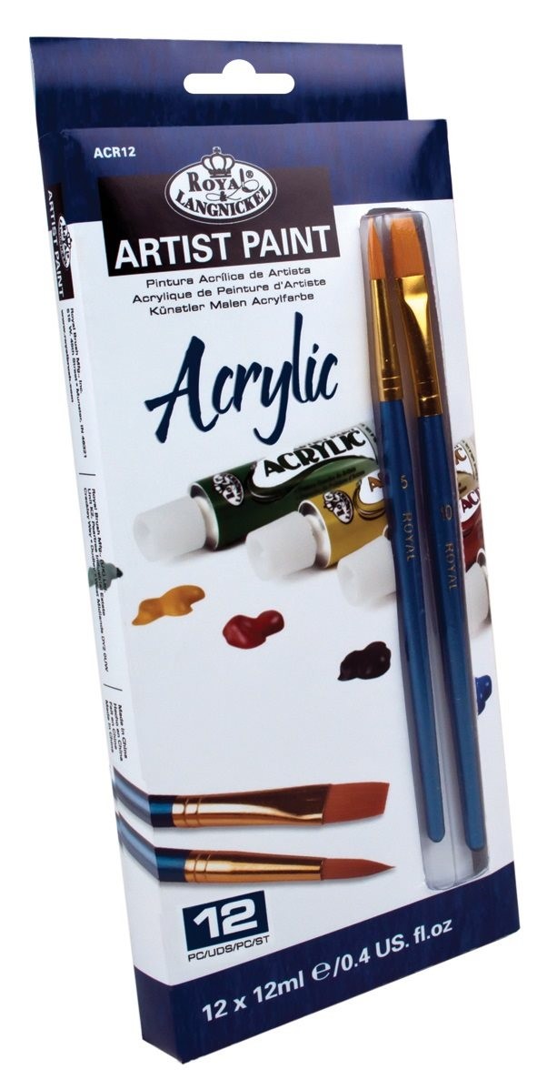 ACRYLIC MALING 12 TUBER 12 ML